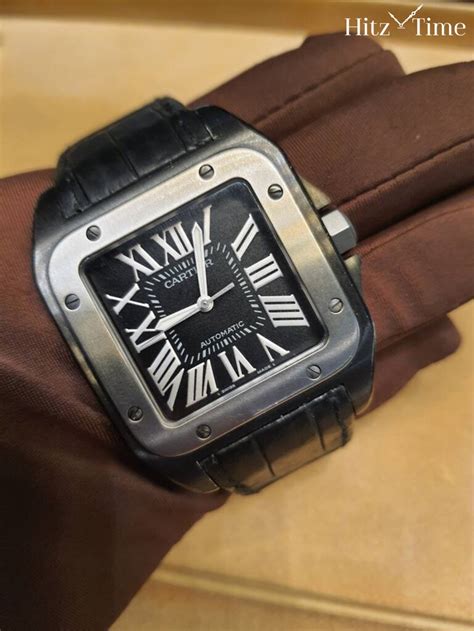 cartier santos 100 titanium black|cartier santos 100 good investment.